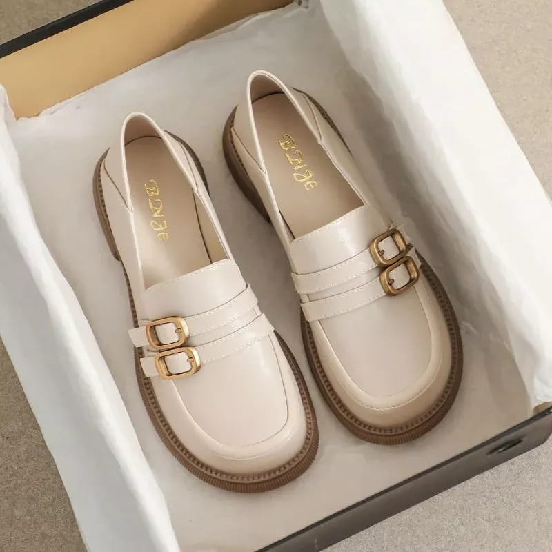 Sepatu Wanita Loafers Docmart MATTE / Sepatu Kulit Musim Gugur Premium 2266