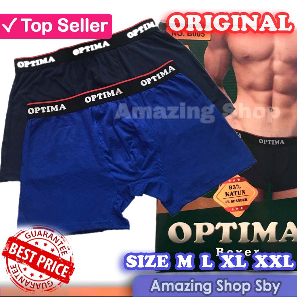 CELANA DALAM PRIA BOXER OPTIMA B005 Katun Nyaman