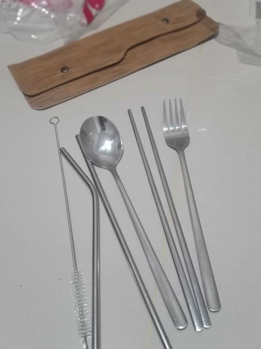 Sedotan Stainless Souvenir Pouch Komplit