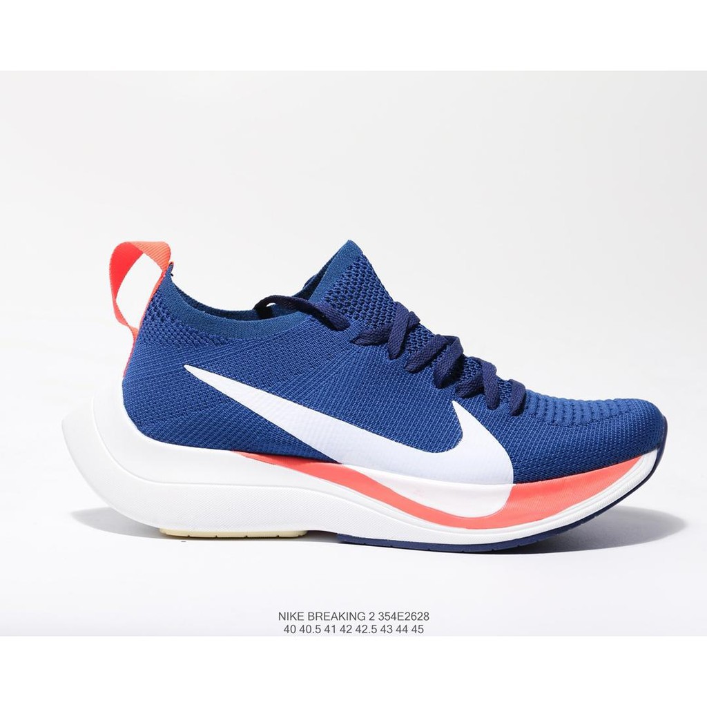 Nike Zoom Vaporfly Elite Breaking2 Breathable And Lightweight Black Red White Blue Shoes Running Shoes To Shopee Indonesia