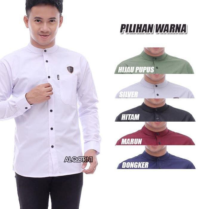 MALL  Size S-XL Kemeja Koko Pria High Quality - Baju Koko Muslim Pria Lengan Panjang murah