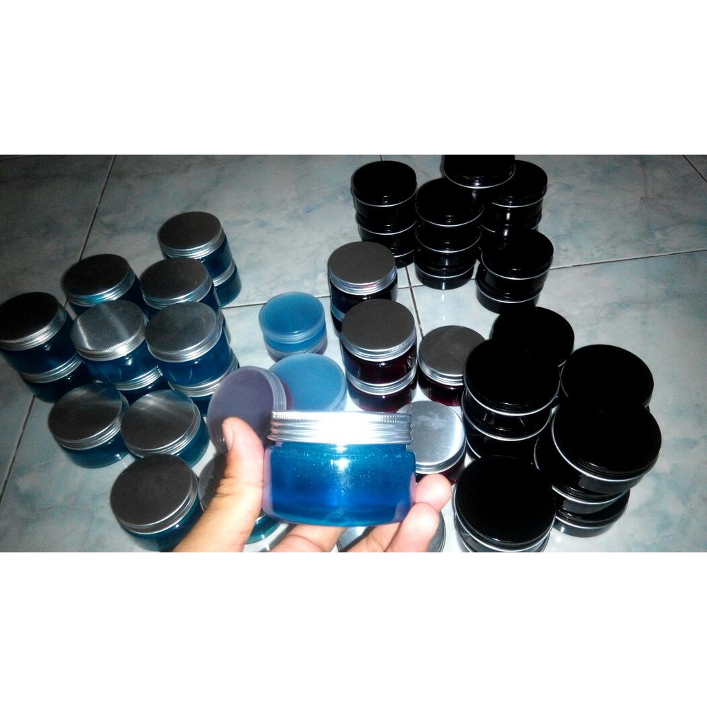 Grosir Pomade Waterbased Kemasan Jar Bening Tutup Alumunium No Label