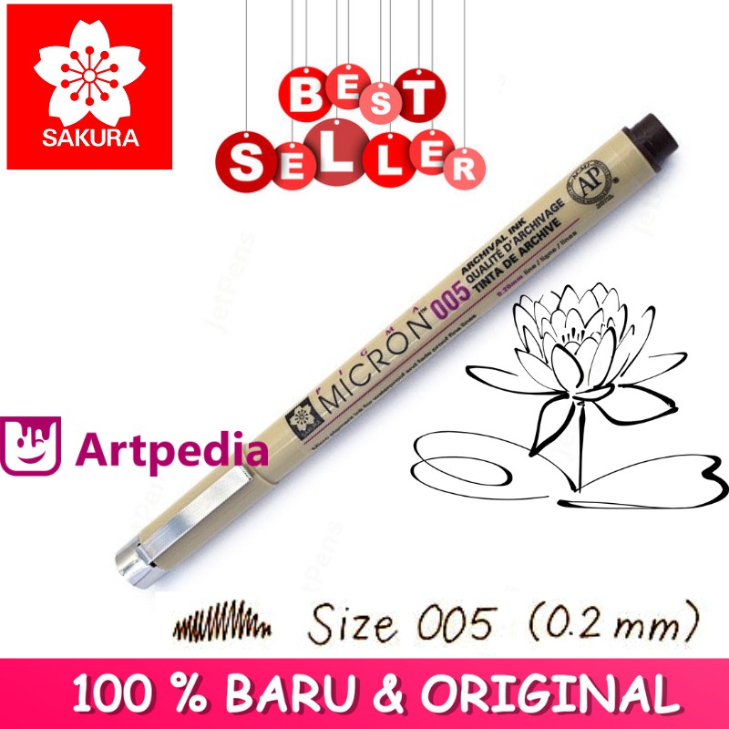 

Sakura Pigma Micron 005 Sephia / Sakura Pigma Micron 005 (Sepia) Pulpen Sakura - Drawing Pen Sepia
