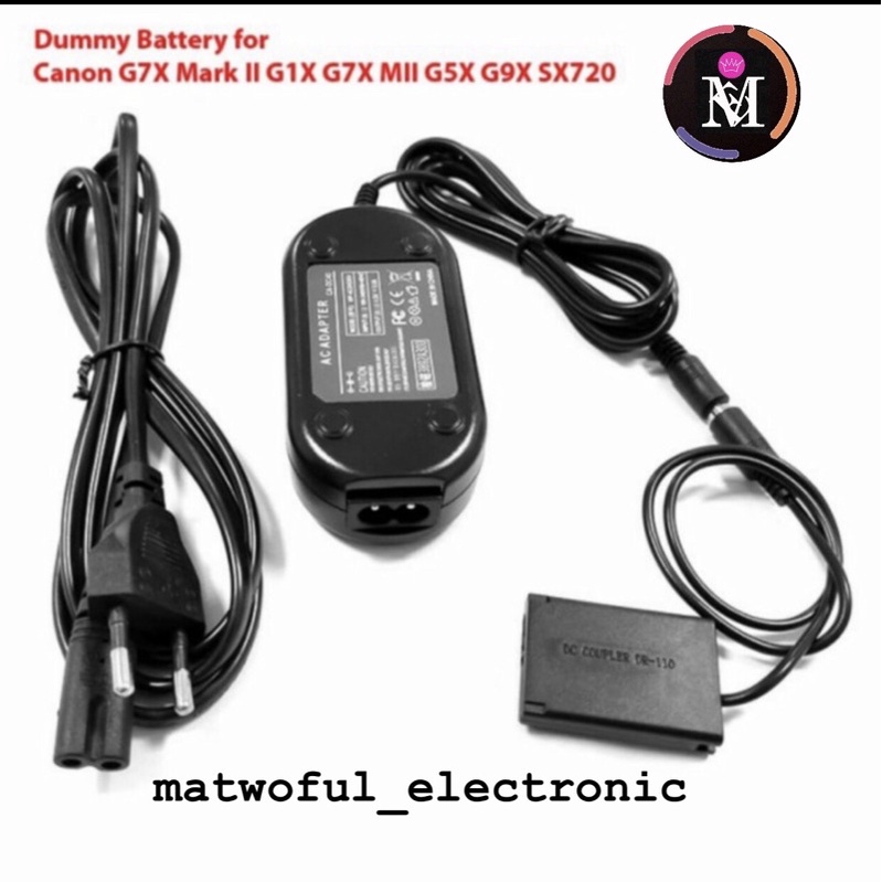 Ac Adaptor+ Dummy Batt NB13L ( G7X MII,GX1,G5X)