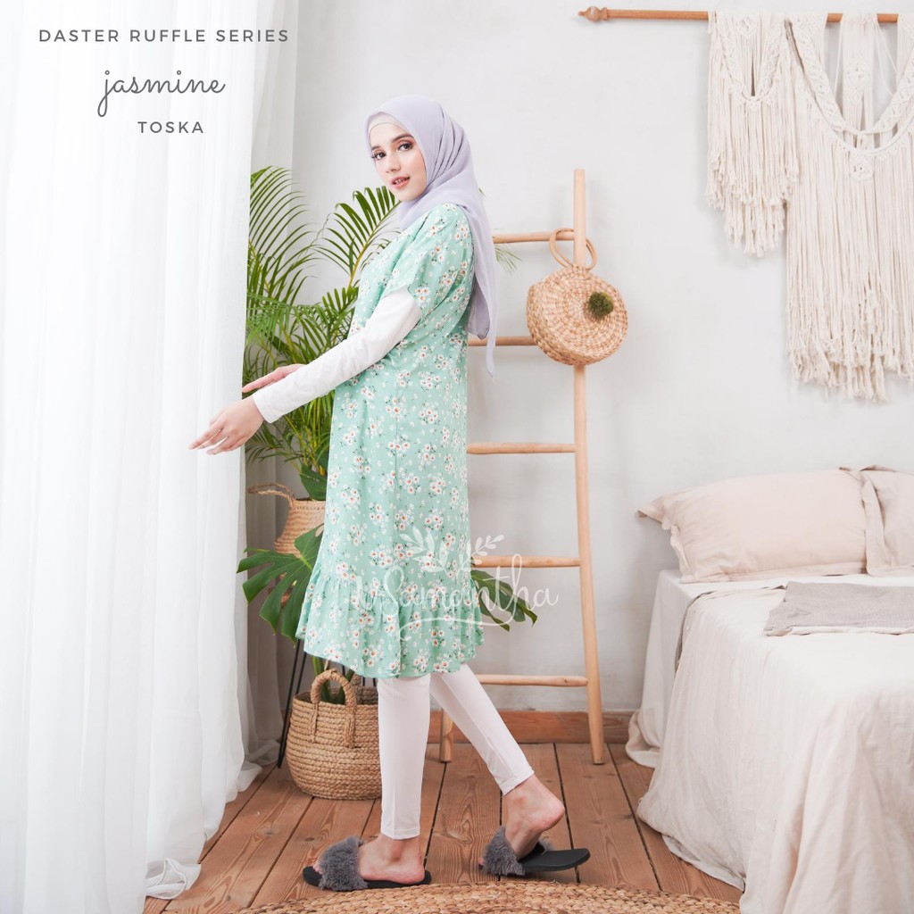 Daster Viral Ruffle Rayon Motif II