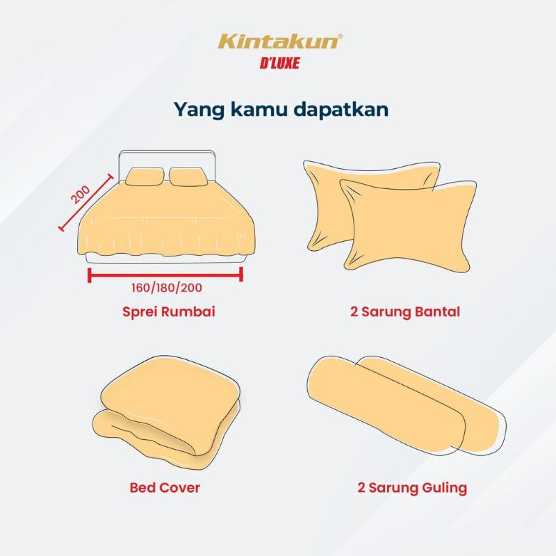 BC Bedcover Kintakun DELUXE DLUXE RUMBAI Set uk 180 Uk 180x200 Adisti Andari Arunika Alamanda Atarya Candramawa Candrika Citra Dahayu Gian Iswara Indira Kirana Lavana Nanda Nurmala Rahajeng Samudera Savita Utari Vikrama Widia Wana Wira