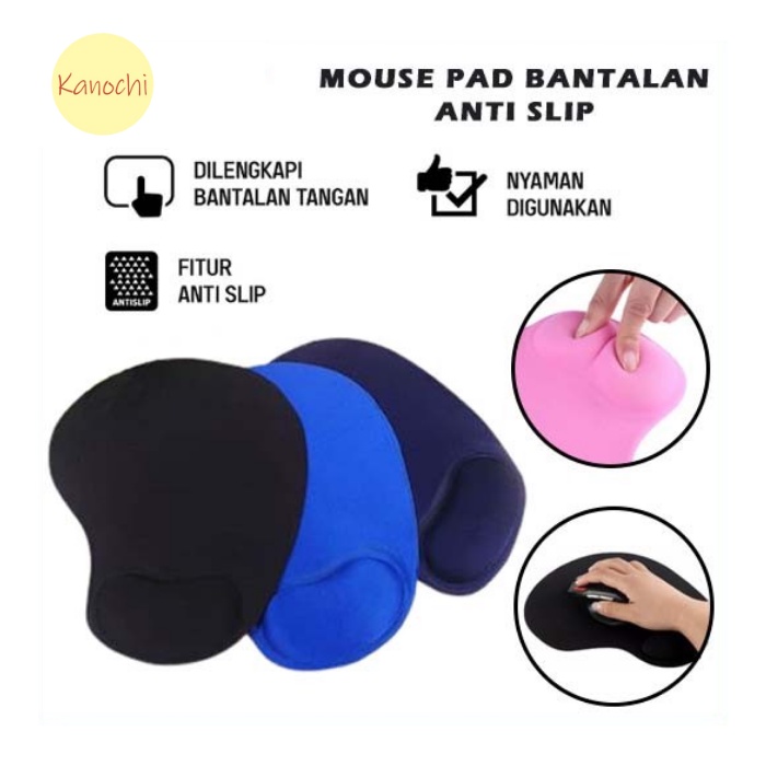 Alas Mouse Pad Anti Slip Mousepad Ergonomik Dengan Bantal Pergelangan