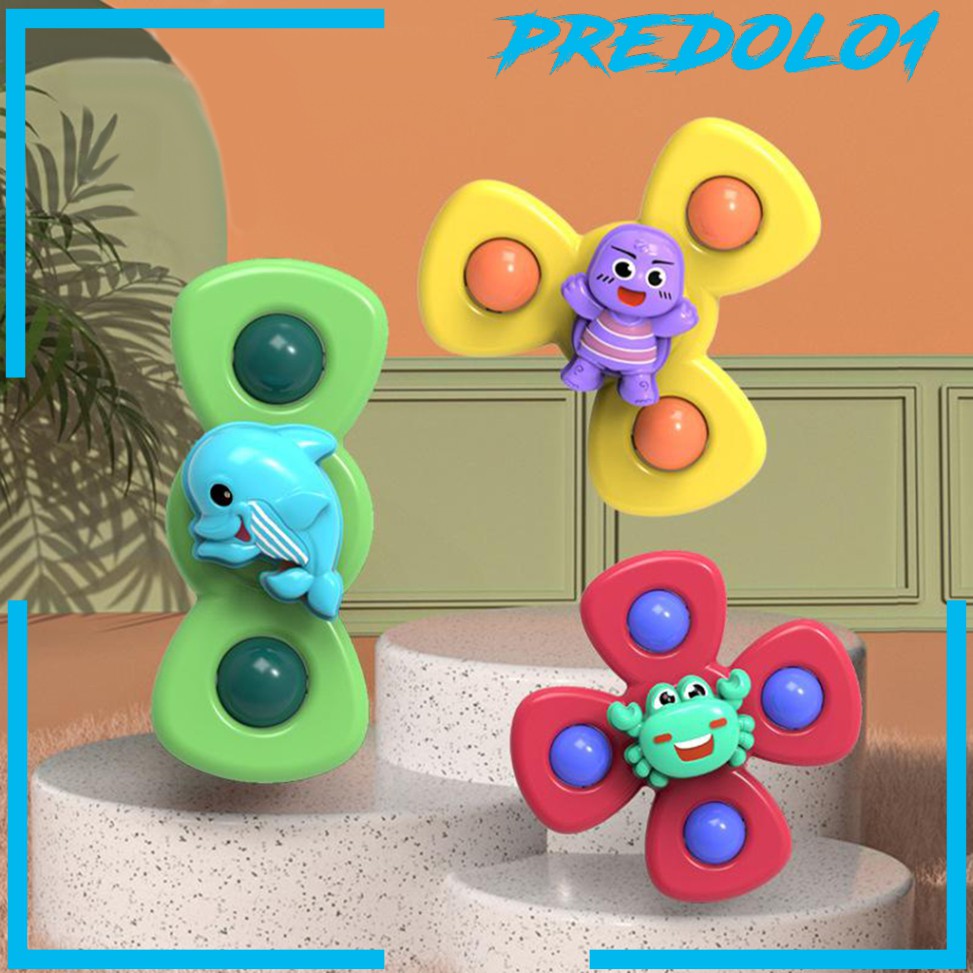 [PREDOLO1] Baby Bath Toys Suction Cup Spinning Funny Spinner Toy