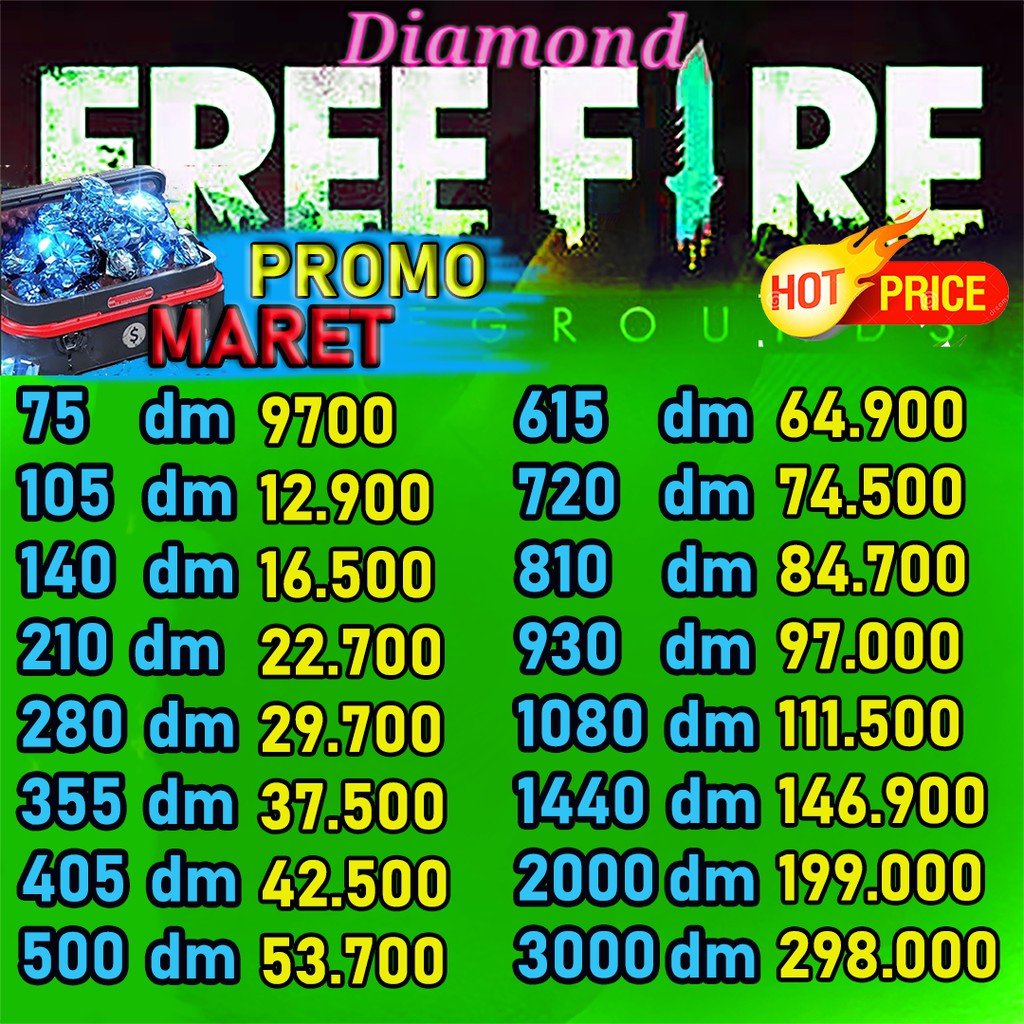 Top Up Diamond Ff Promo Dm Free Fire Murah Cepat Top Up Freefire Garena