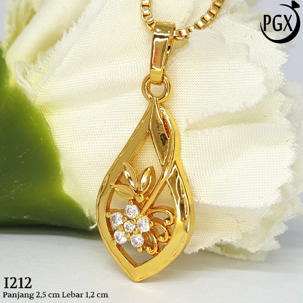 PGX Liontin Kalung Xuping Wanita Perhiasan Lapis Emas Aksesoris Fashion - I212