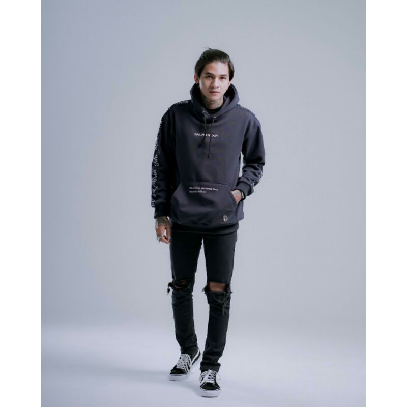 Sweater Hoodie 3D Sweater Pria Sweater Salviohexia Sweater Salvio Unisex Hitam