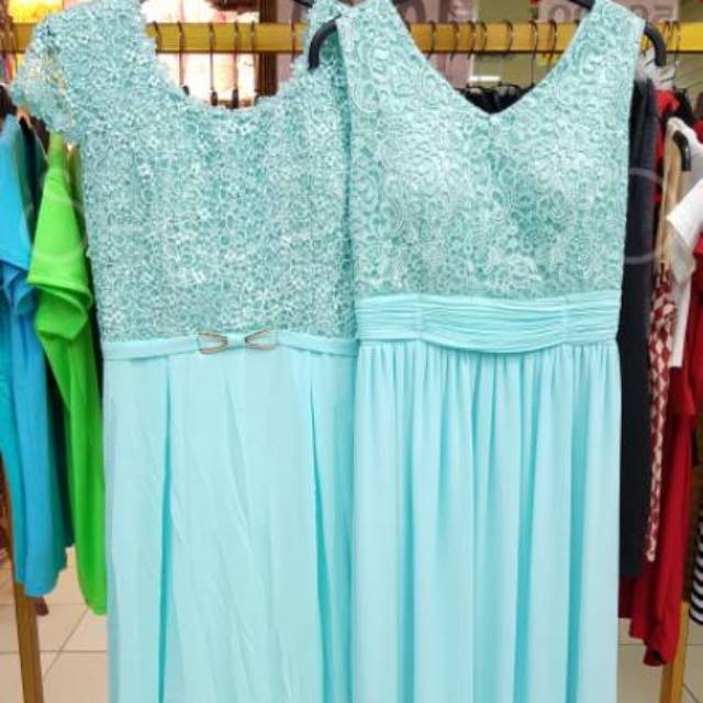 TOSCA / BLUE TEAL Longdress gaun pesta brukat / dress pesta / dress bridesmaid / gaun mama