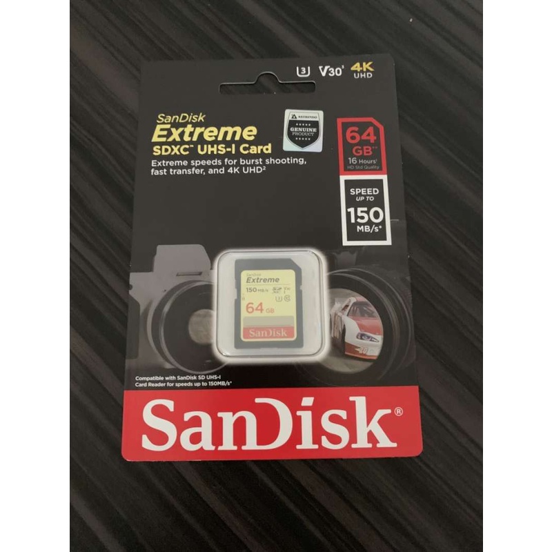 C_  SanDisk Extreme SDXC Card UHS-I V30 U3 Class 10 (150MB/s) 64GB