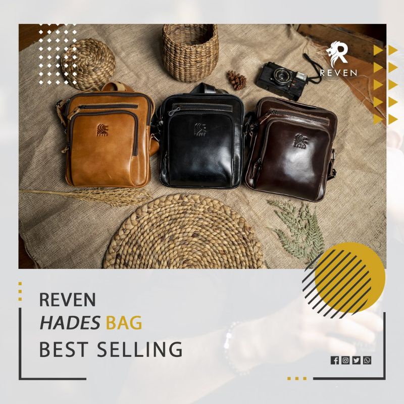 [ BISA COD ] TAS SLEMPANG PRIA / TAS BAHU PRIA MINI KULIT SAPI ASLI