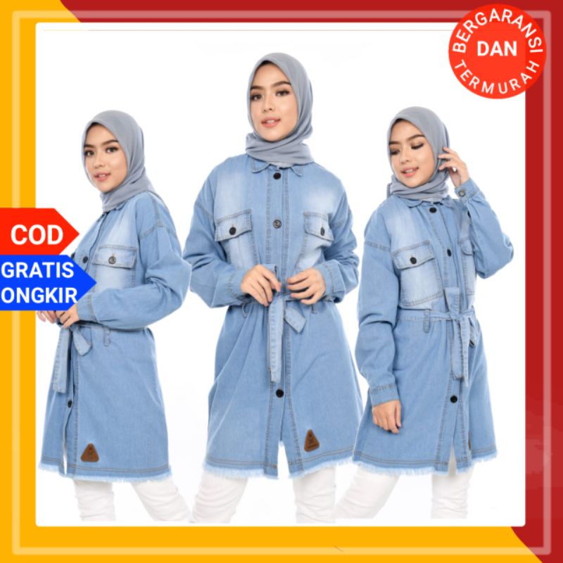 JAKET JEANS PARKA WANITA X URBAND ABSOLUTE