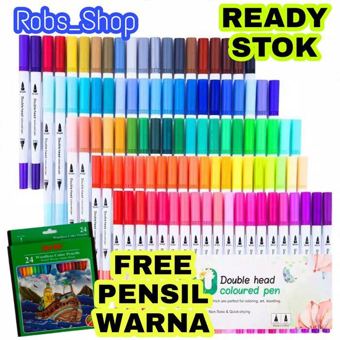 

PROMO - 100 Warna Spidol Brush dan Pen Dual Tip Marker Pen Magicfly Brush Pen