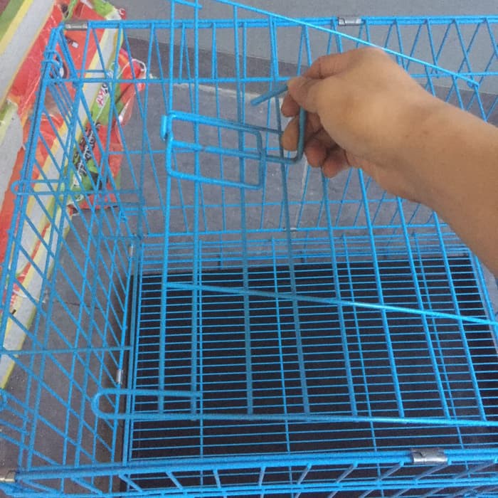 Kandang Besi Lipat Kotak Ukuran Besar Kucing Anjing Kelinci Burung