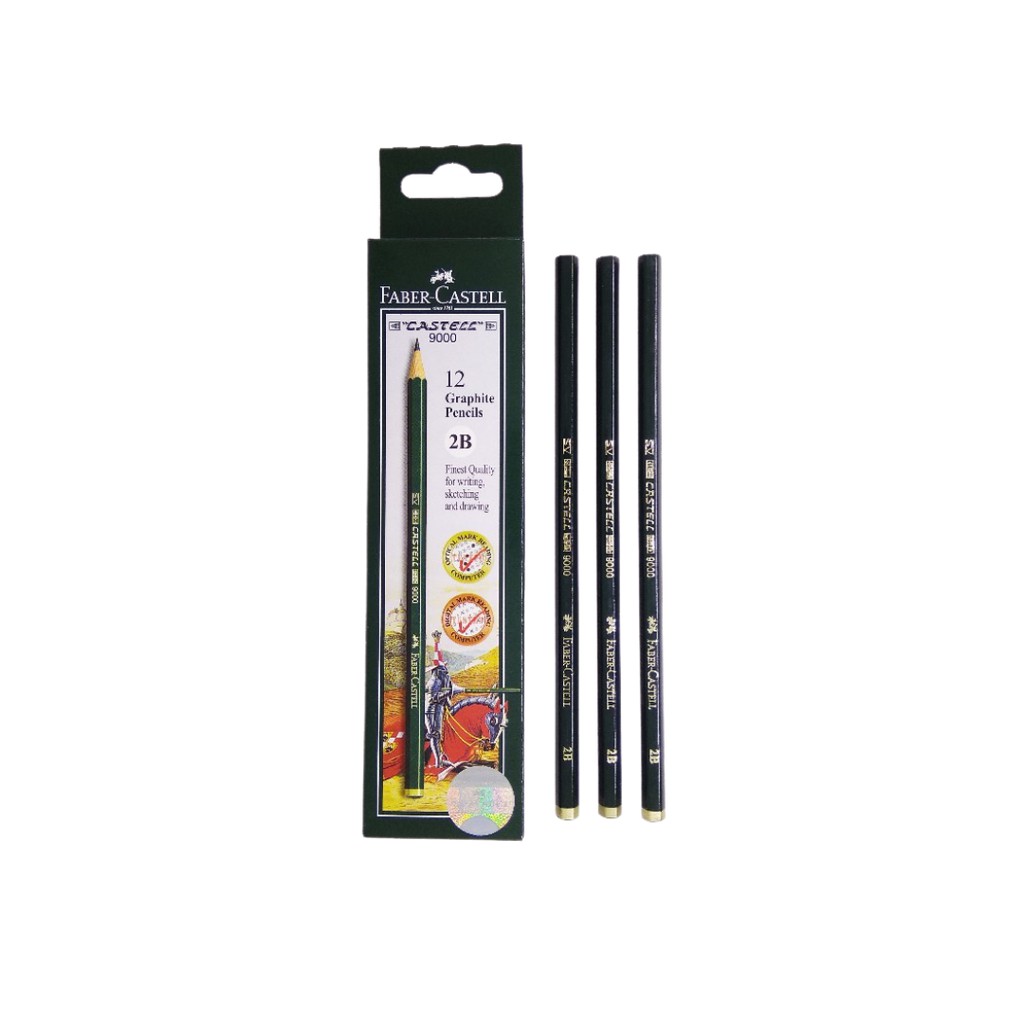 PENSIL CASTELL 9000 2B, 3B, 4B, 5B, 6B, 7B, 8B FABER CASTEL