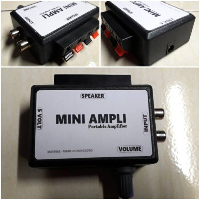 AMPLI MINI PORTABEL 5 VOLT - POWER AMPLIFIER - PORTABLE - AMPLI 5V