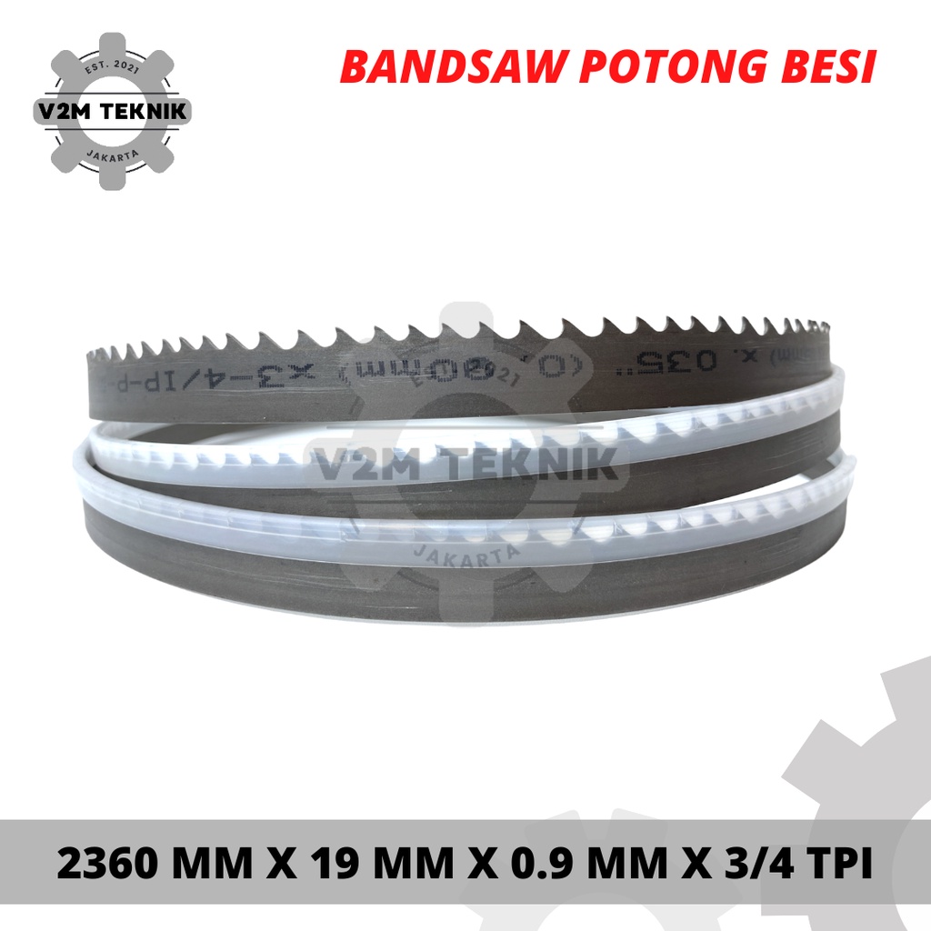 Mata Pisau Band Saw 2360 x 19 x 0.9 x 3/4 TPI / Mata Gergaji Pita Bandsaw Potong Besi Baja