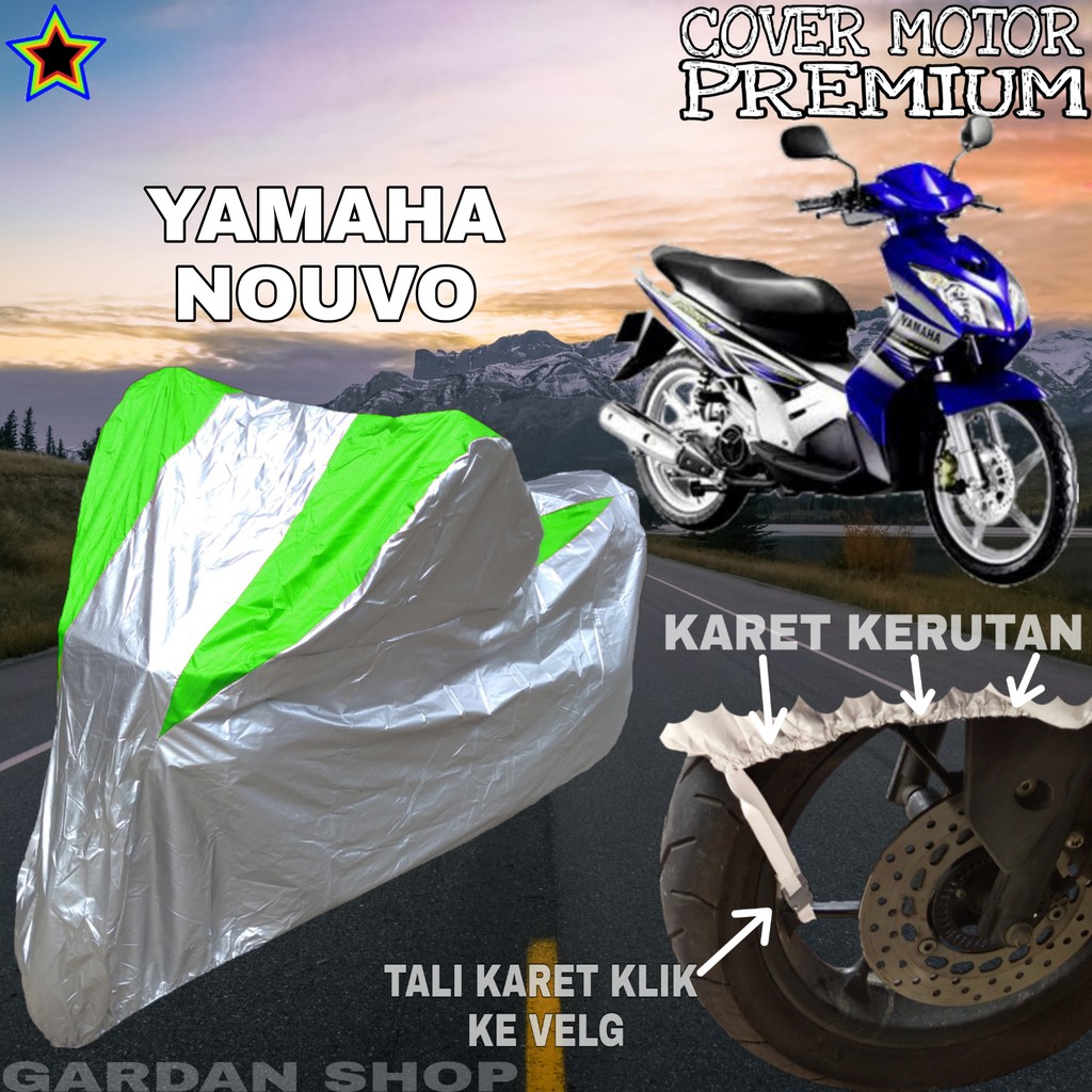 Sarung Motor YAMAHA NOUVO Silver HIJUA Body Cover Penutup Pelindung Motor Yamaha PREMIUM