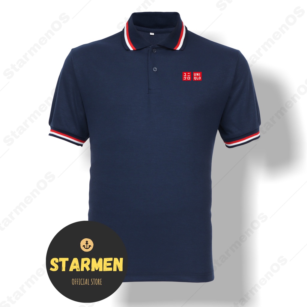 Kaos Polo Shirt Pria Kerah Logo UNQLO OO