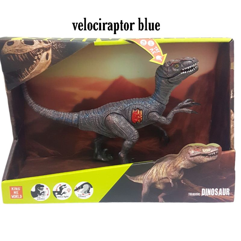 Mainan Anak Dinosaurus Tyrannosaurus T-rex Carnotosaurus Velociraptor Bunyi Lampu