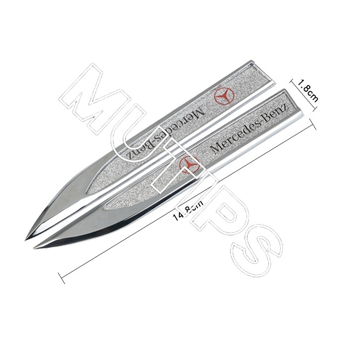 2pcs Stiker Logo Mercedes Benz Bahan Metal Hias Berlian Imitasi Untuk W207 W211 W205 W212 W204 W220 W206 W2182 W1322