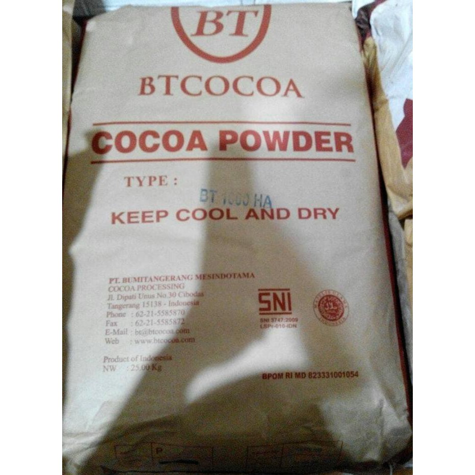 

Coklat bubuk BT COCOA / JAVA dark classic 1000 HA 1 KG atau 25 KG SAK