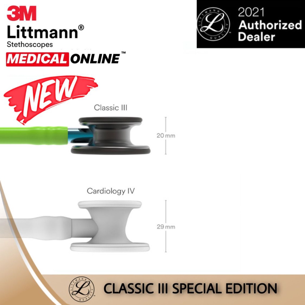 3M STETOSKOP LITTMANN CLASSIC III LIME SMOKE 5875 LIMITED EDITION MEDICAL ONLINE MEDICALONLINE