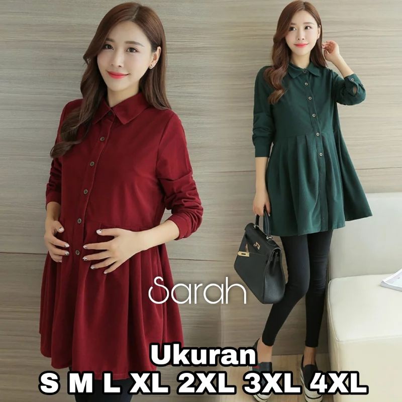 Sarah Blouse Big Size Ukuran Size S M L XL 2XL 3XL 4XL XXL XXXL  XXXXL 2L 3L 4L 5L  Atasan Blouse Wanita Jumbo Atasan Big Size Kemeja Kerja Korea Over Size