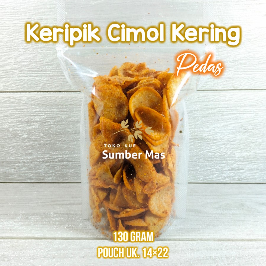 

KERIPIK CIMOL KERING PEDAS / MOLRING - STANDING POUCH - 130 GRAM-15RB