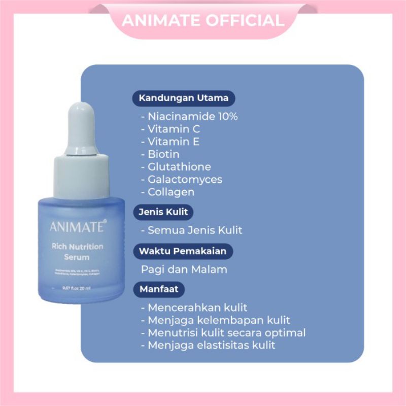 animate all skin Types serum