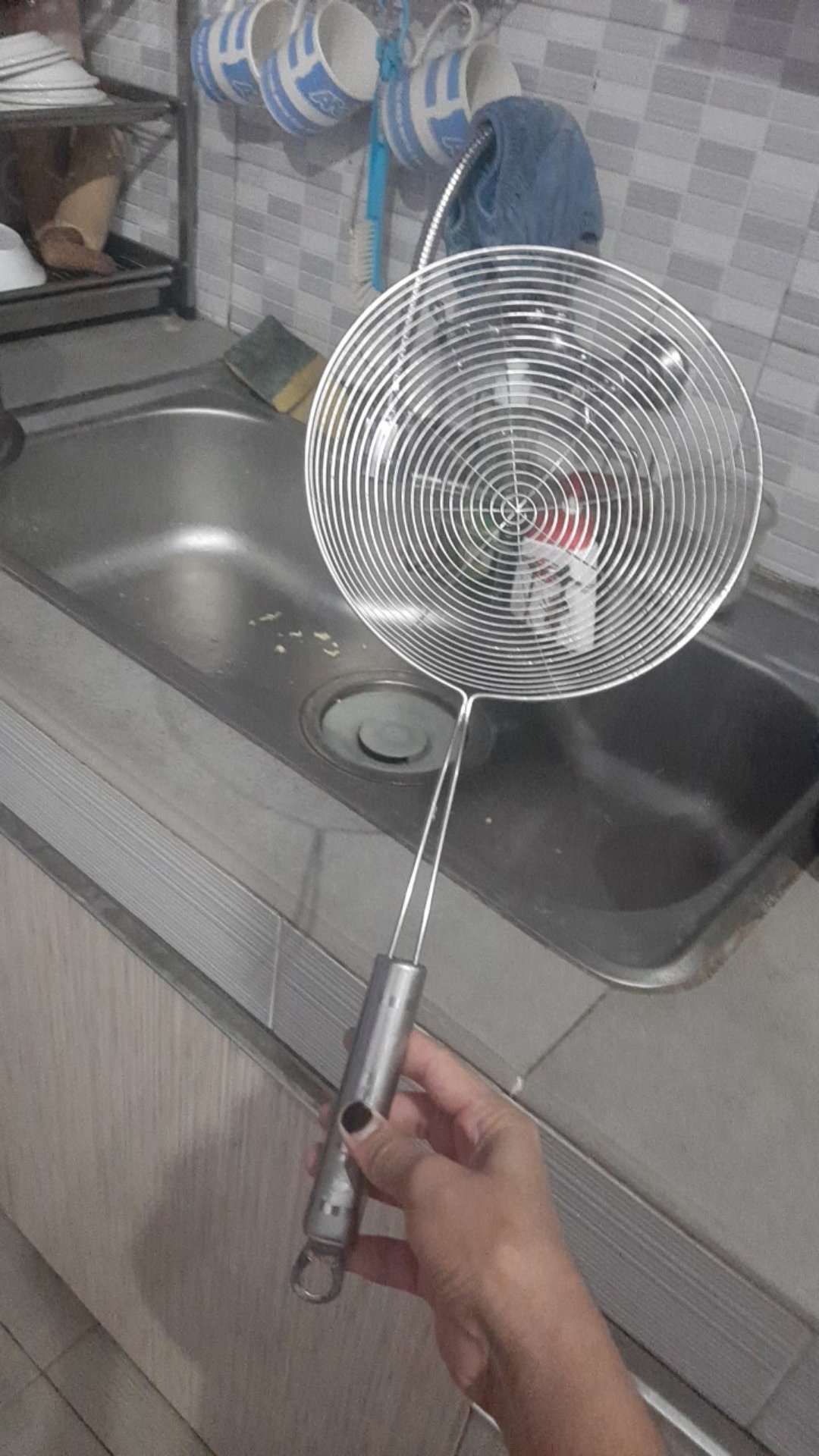 Serok Penggorengan/serok Laba Laba Gagang Stainless