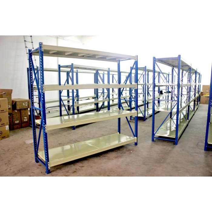 Rak Gudang Medium Duty 500 kg Tinggi 2 Meter . Rak Besi Serbaguna