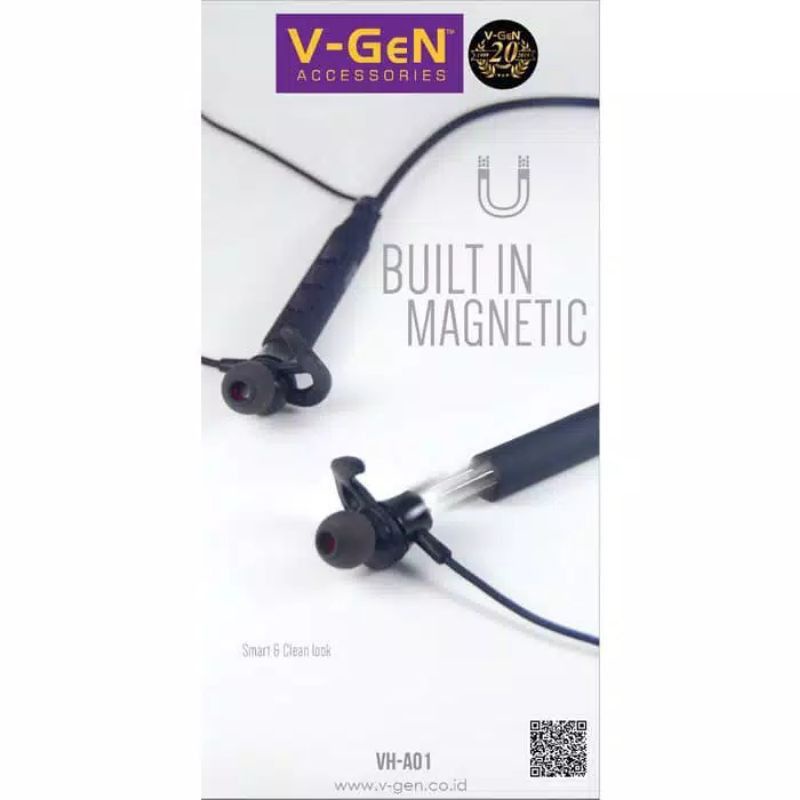 Earphone V-Gen Bluetooth VH-A01 Wireless Headset Hansfree Handset Vgen Bluetooth
