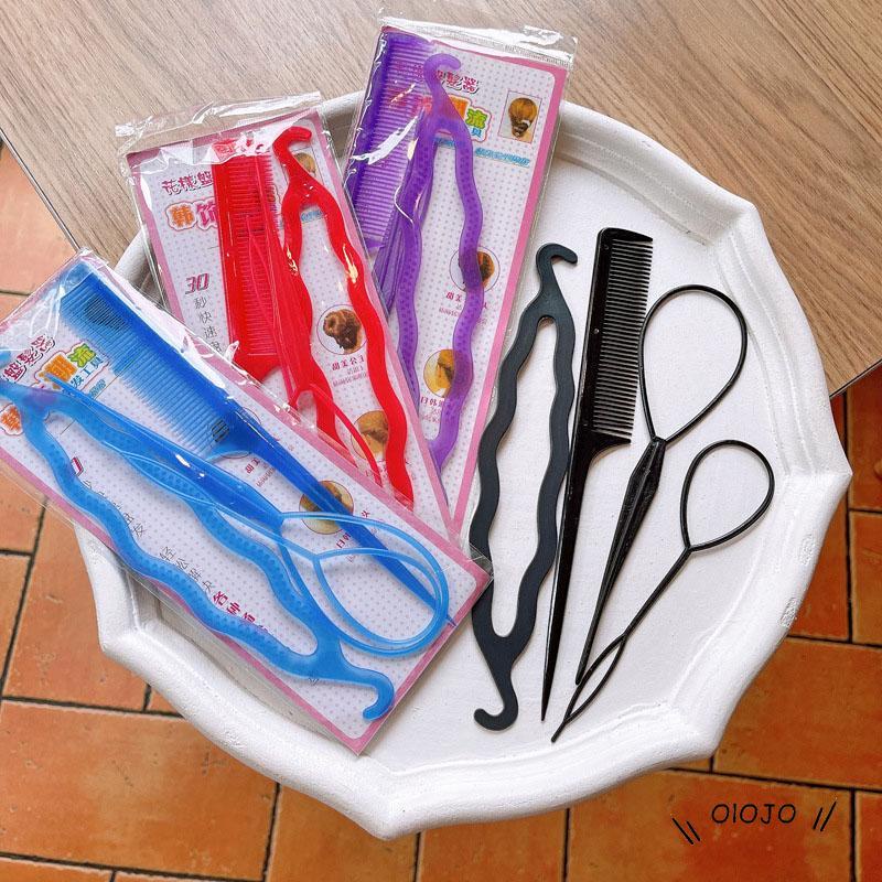 【COD】4pcs / Set Sisir + Jepit Rambut Portable Warna Permen Untuk Styling