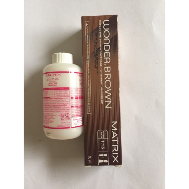 Paket oxidant dan cat wonderbrown