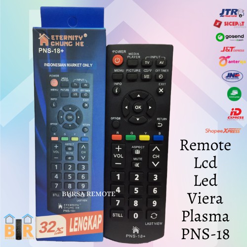 Remote Tv Panasonikk LCD LED Vierra Plasma Pns-18 Non Smart