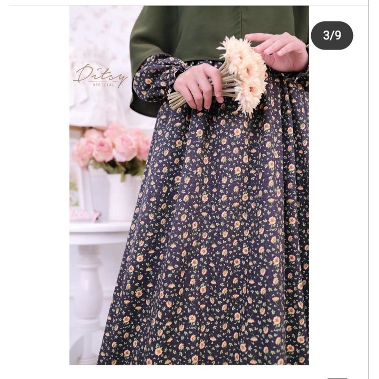 sunflo black jumbo ditsy