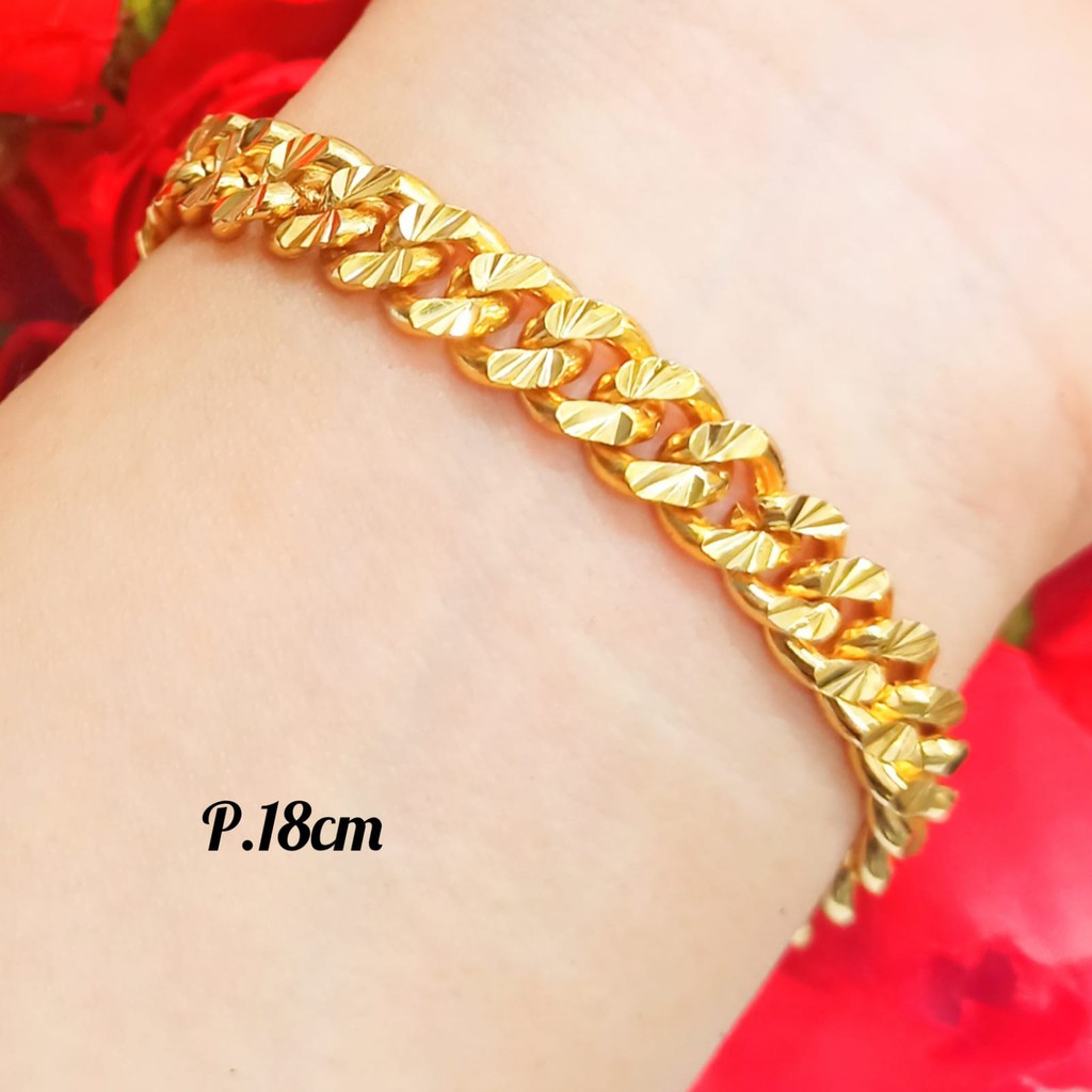 Gelang Pria TITANIUM Dan Wanita Rantai termurah Gold Dan Silver Anti Karat