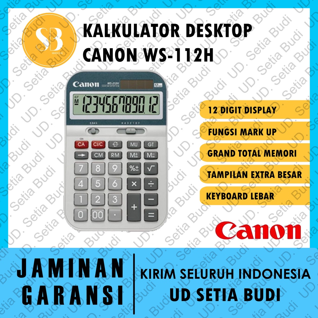 Kalkulator CANON WS-112H Asli dan Bergaransi