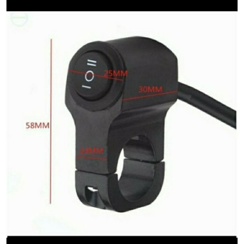 saklar swich lampu tembak tambahan on/off/on untuk distang motor
