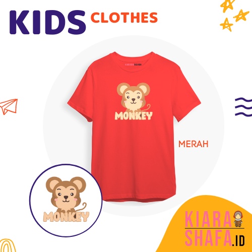 Kiarashafa - Baju Anak / Kaos Anak Monkey