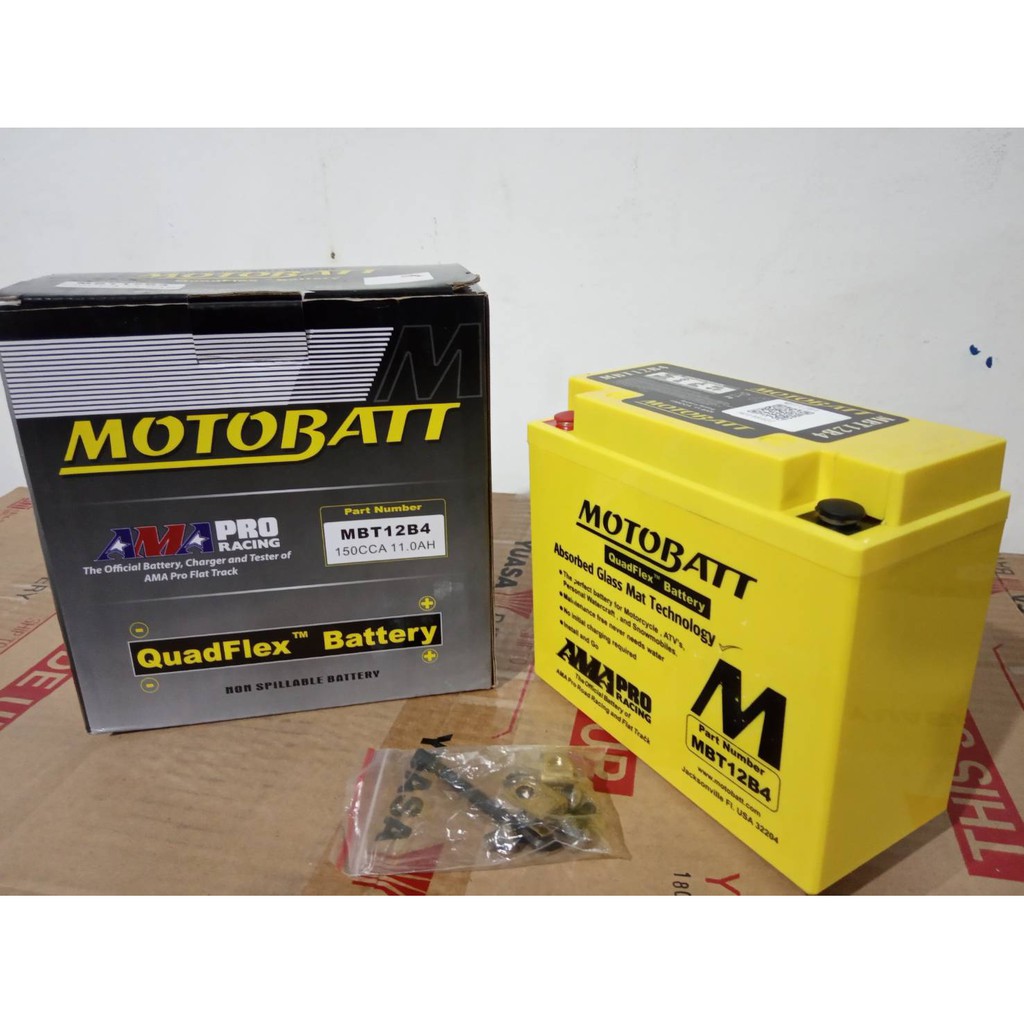 Aki motor Ducati Diavel MBT12B4 Motobatt Quadflex 12v 11Ah MF