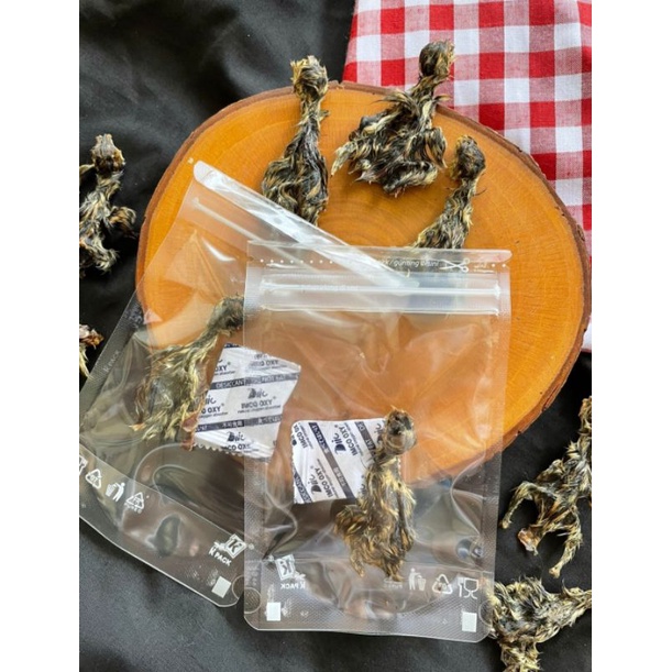 DRIED QUAIL - Snack Anjing Makanan Anjing Camilan Anjing Dog Treat Burung Puyuh Kering Baby Quail Dog Snack