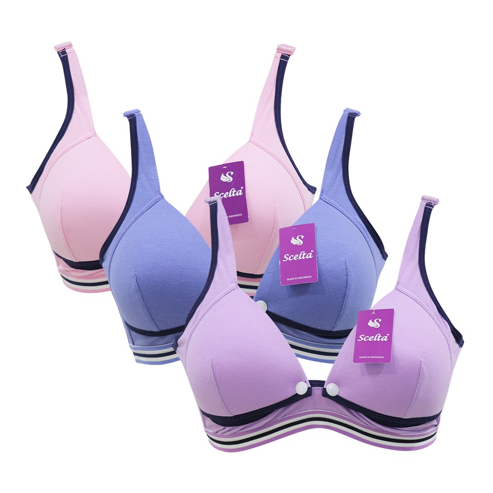 (COD) Scelta bra menyusui maternity bh breastfeeding katun halus busa tipis SCE M 1720