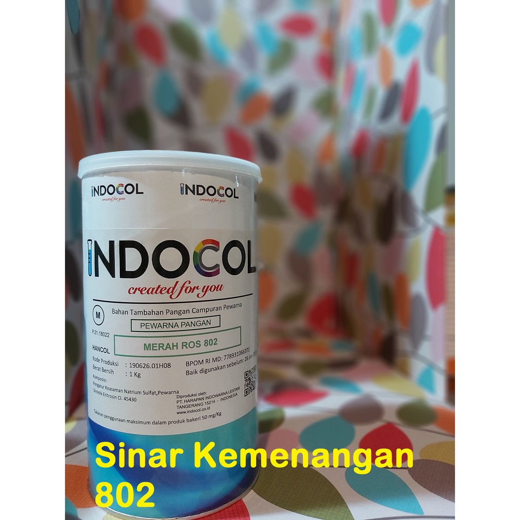 

Pewarna makanan INDOCOL Erythrosine Red 802 / Merah Ros; 1 kg