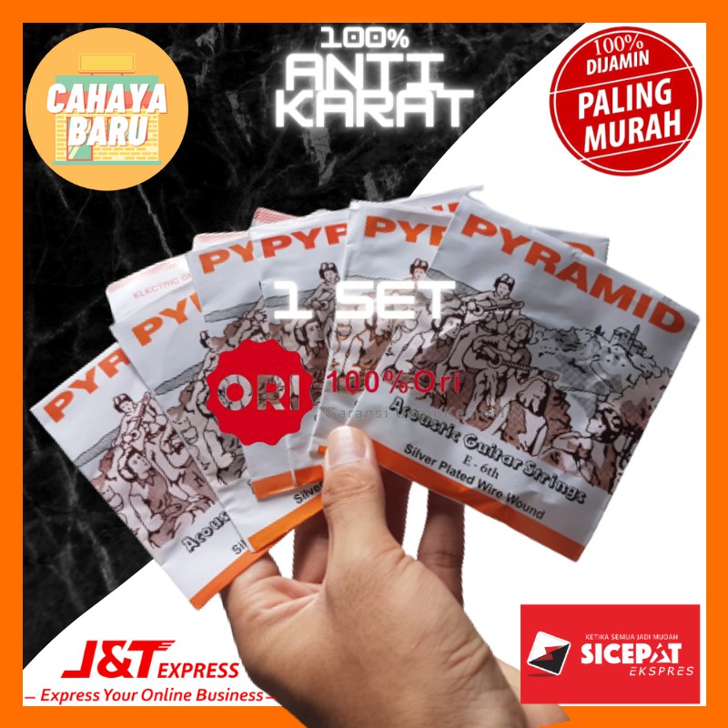 COD$$Senar Gitar String Akustik Pyramid Original Premium 1 Set(beli 20 set bonus 1set) no1-6