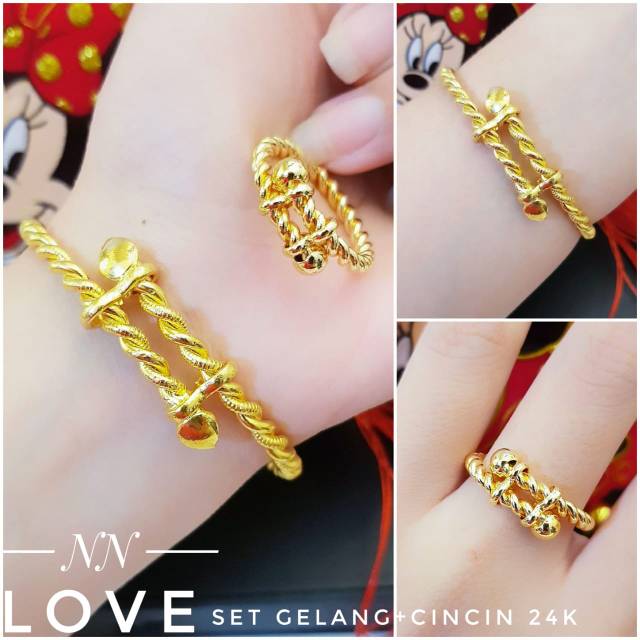 Xuping set perhiasan lapis emas 24k 1802i